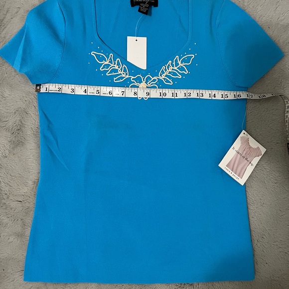 CABLE & GAUGE Turquoise Sweater SZ M NWT - Picture 7 of 8